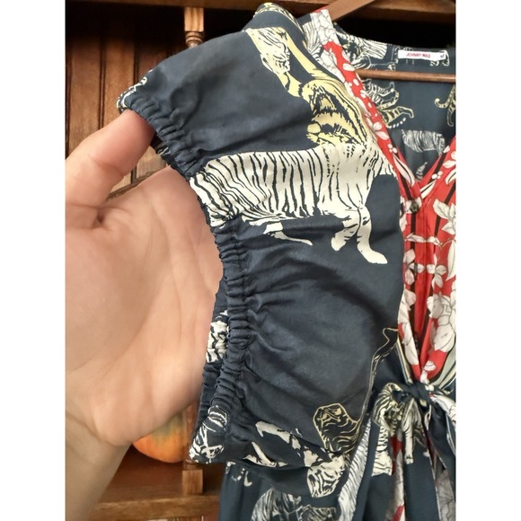 JOHNNY‎ WAS Ada Slip Dress Silk Tiger Flowy XL $799 - Picture 5 of 16